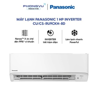 CU/CS-RU9CKH-8D - Máy Lạnh Panasonic Inverter 1HP CU/CS-RU9CKH-8D 9000BTU nanoe™ X Wi-Fi AEROWINGS Dưới 15m² BH 12T