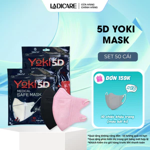 Khẩu trang 5D Mask Yoki 2.5PM kháng khuẩn 4 Lớp Dày hàng chính hãng công ty