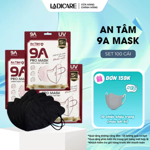 Khẩu trang 9A An Tâm bảo vệ toàn diện 5 lớp chống tia UV, mềm mịn thoải mái