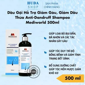 Dầu Gội Hỗ Trợ Giảm Gàu, Giảm Dầu Thừa Anti-Dandruff Shampoo Mediworld 500ml