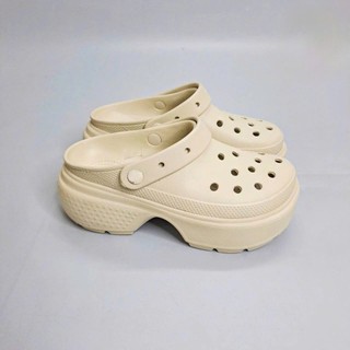 Dép sục stomp clogs unisex cao cấp tặng kèm 10 jibbitz 3D đẹp, dép cá sấu đế cao 5 phân chống trượt nhẹ