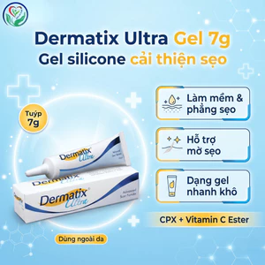Dermatix Ultra Gel 7g gel silicone hỗ trợ cải thiện sẹo lồi, sẹo phì đại, sẹo phẫu thuật