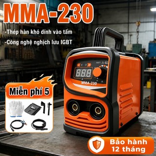 Máy hàn que mini 230A IGBT - Nhỏ gọn, mạnh mẽ, mở hộp dùng ngay, bảo hành 1 năm
