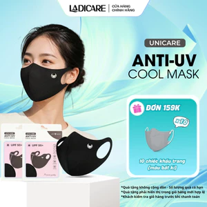 Khẩu Trang Chống Tia UV Unicare Cool Mask UPF50+ Vải Lạnh Mát, Chống Nắng Cao Cấp Chính Hãng