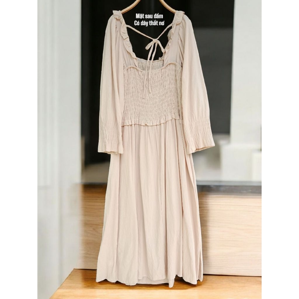 ĐẦM LINEN BE NHÚN | 2HAND NHẬT