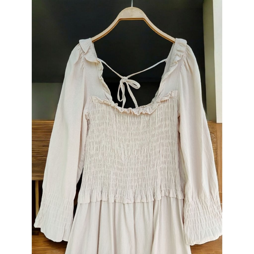 ĐẦM LINEN BE NHÚN | 2HAND NHẬT