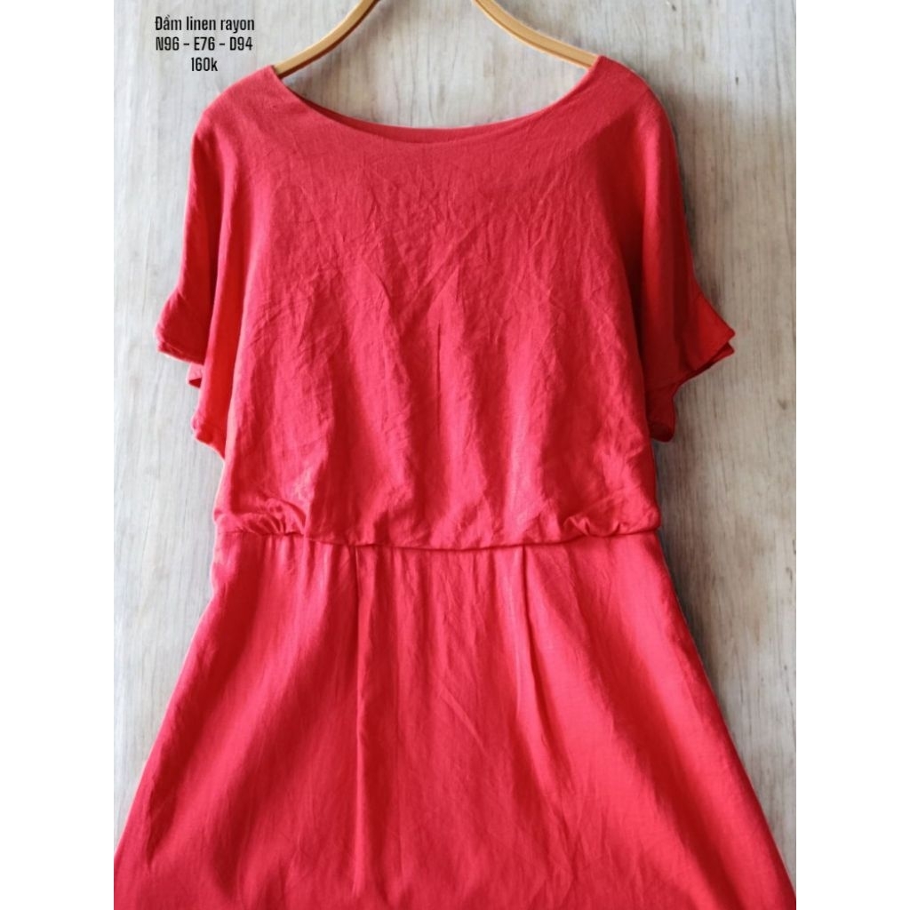 ĐẦM LINEN ĐỎ | 2HAND NHẬT