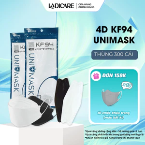 Khẩu Trang KF94 Uni Mask, Khẩu trang 4D kháng khuẩn chính hãng kiểu dáng Hàn Quốc