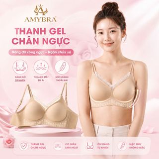 [ AMYBRA HOTTREND ] Áo Ngực Nữ Cao Cấp Đúc Su Không Gọng Mút Mỏng 1Cm Êm Ái, Áo Lót Nữ Phối Ren Mềm Quyến Rũ A2606