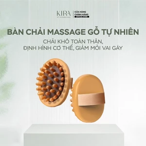 Bàn chải massage răng gỗ tự nhiên – Chải khô toàn thân, định hình cơ thể, giảm mỏi vai gáy, thư giãn mỗi ngày