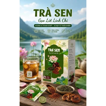 Trà Sen Gạo Lứt Linh Chi Nhà Làm – Gạo Lứt Rang Thơm Kết Hợp Thảo Mộc, Vị Dịu Dễ Uống