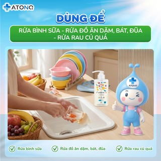 [Chính Hãng] Nước Rửa Bình Sữa, Rau Củ Atono2 Hàn Quốc,Thuần Chay Đậm Đặc An Toàn Cho Bé-Lucie's Mom