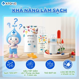 [Chính Hãng] Nước Rửa Bình Sữa, Rau Củ Atono2 Hàn Quốc,Thuần Chay Đậm Đặc An Toàn Cho Bé-Lucie's Mom