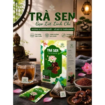 Trà Sen Gạo Lứt Linh Chi Tinh Hoa Thảo Mộc – Hộp Trà Đậm Hương Gạo Rang, Chuẩn Vị Tự Nhiên