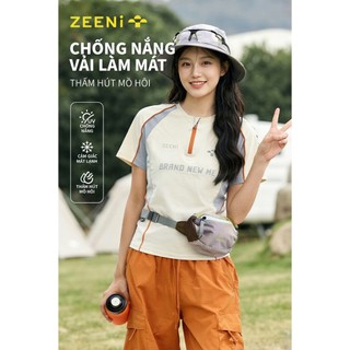 ZEENi áo thể thaoáo Mùa hè ánh sáng ngoài trời chống nắng T-shirt nữ Cảm giác mát mẻ hàng ngày Thể thao Nhanh khô tay áo
