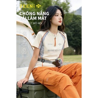ZEENi áo thể thaoáo Mùa hè ánh sáng ngoài trời chống nắng T-shirt nữ Cảm giác mát mẻ hàng ngày Thể thao Nhanh khô tay áo