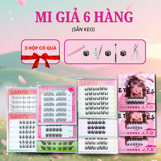 Mi giả sẵn keo Jyd, Lanyu Mi 6 hàng tự dính dễ gắn, sợi mi mỏng nhẹ không gây cộm mắt