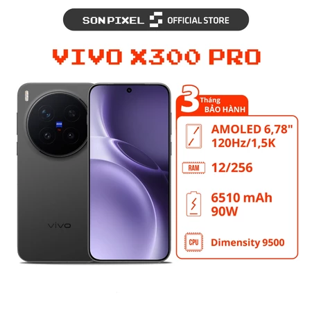 [Máy Cũ] Điện Thoại vivo X300 Pro, Chip Dimensity 9500, Màn Hình LTPO AMOLED 6.78 Inch. SonPixel