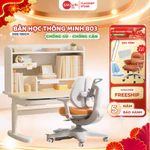 [MẪU MỚI 2026] Bộ bàn học chống gù Sakawin Premium B03 Thiết kế mặt bàn bo tròn thông minh, giá sách ba tầng rộng rãi — ảnh 1