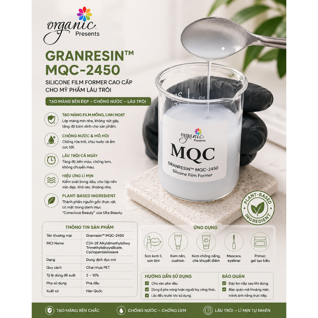 Granresin MQC-2450 - MQC - HOẠT CHẤT TẠO LỚP FILM LÌ VƯỢT TRỘI