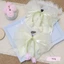 Kẹp Nơ Tóc Vải Voan Trắng Đính Bông Tulip Lụa Xinh Xắn - Phụ Kiện Tóc Phong Cách Hàn Quốc Đi Tiệc Đi Cafe Chụp Ảnh