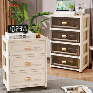 STON tủ đựng đồ bằng nhựa phòng khách tủ đựng đồ nhiều lớp âu tủ đầu giường đa năng tủ bên hông