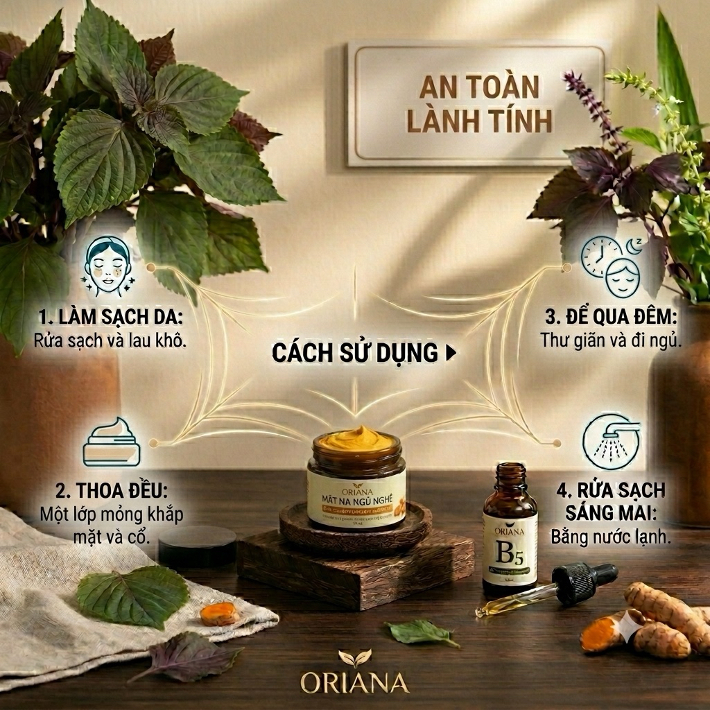 Mặt Nạ Ngủ Nghệ Dưỡng Trắng Da, Mờ Thâm, Cấp Ẩm Chuyên Sâu  ( Tặng Kèm Cọ) 50g