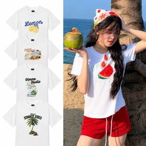 Áo Baby Tee Form Nữ Đi Biển In Hình Mùa Hè Gimme Cotton 250gsm Co Giãn 2 Chiều Form Đẹp