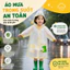 Áo mưa EVA trong suốt cho trẻ em, họa tiết khủng long/thỏ hoạt hình, áo mưa trùm đầu chống thấm nước toàn thân, được thi