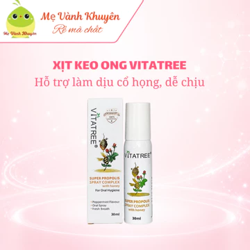Xịt keo ong Vitatree Super Propolis Spray complex with Honey, Úc (30ml)