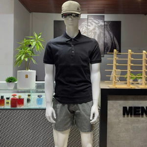 Polo đen trơn vải cao cấp form vừa ôm