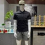 Polo đen trơn vải cao cấp form vừa ôm