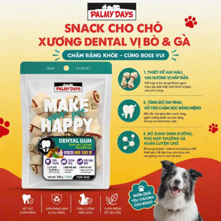 Palmy Days snack gặm ăn vặt cho chó | xương tạ | xương nơ | que thịt | viên thịt | que phô mai Hàn Quốc