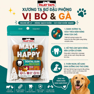 Palmy Days snack gặm ăn vặt cho chó | xương tạ | xương nơ | que thịt | viên thịt | que phô mai Hàn Quốc