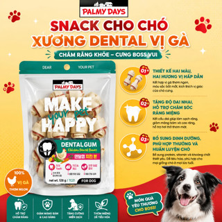 Palmy Days snack gặm ăn vặt cho chó | xương tạ | xương nơ | que thịt | viên thịt | que phô mai Hàn Quốc