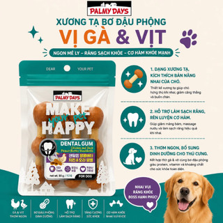 Palmy Days snack gặm ăn vặt cho chó | xương tạ | xương nơ | que thịt | viên thịt | que phô mai Hàn Quốc