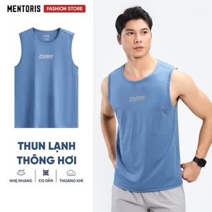 Combo 2 Áo Ba Lỗ Mentoris Chất Vải Thun Lạnh Thông Hơi Cao Cấp, TankTop Thoáng mát Co Giãn CB2MTT02