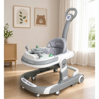 Xe Tập Đi Chữ U Cao Cấp Chống Lật Samkid's Có Bàn Ăn Dặm, Có Bảng Đồ Chơi Thông Minh, Có Cán Đẩy và Lót Chân Cho Bé Yêu