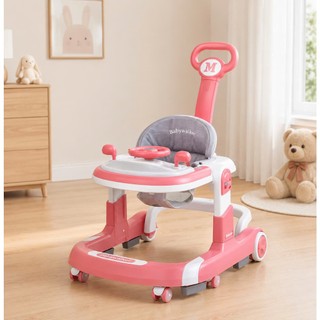 Xe Tập Đi Chữ U Cao Cấp Chống Lật Samkid's Có Bàn Ăn Dặm, Có Bảng Đồ Chơi Thông Minh, Có Cán Đẩy và Lót Chân Cho Bé Yêu