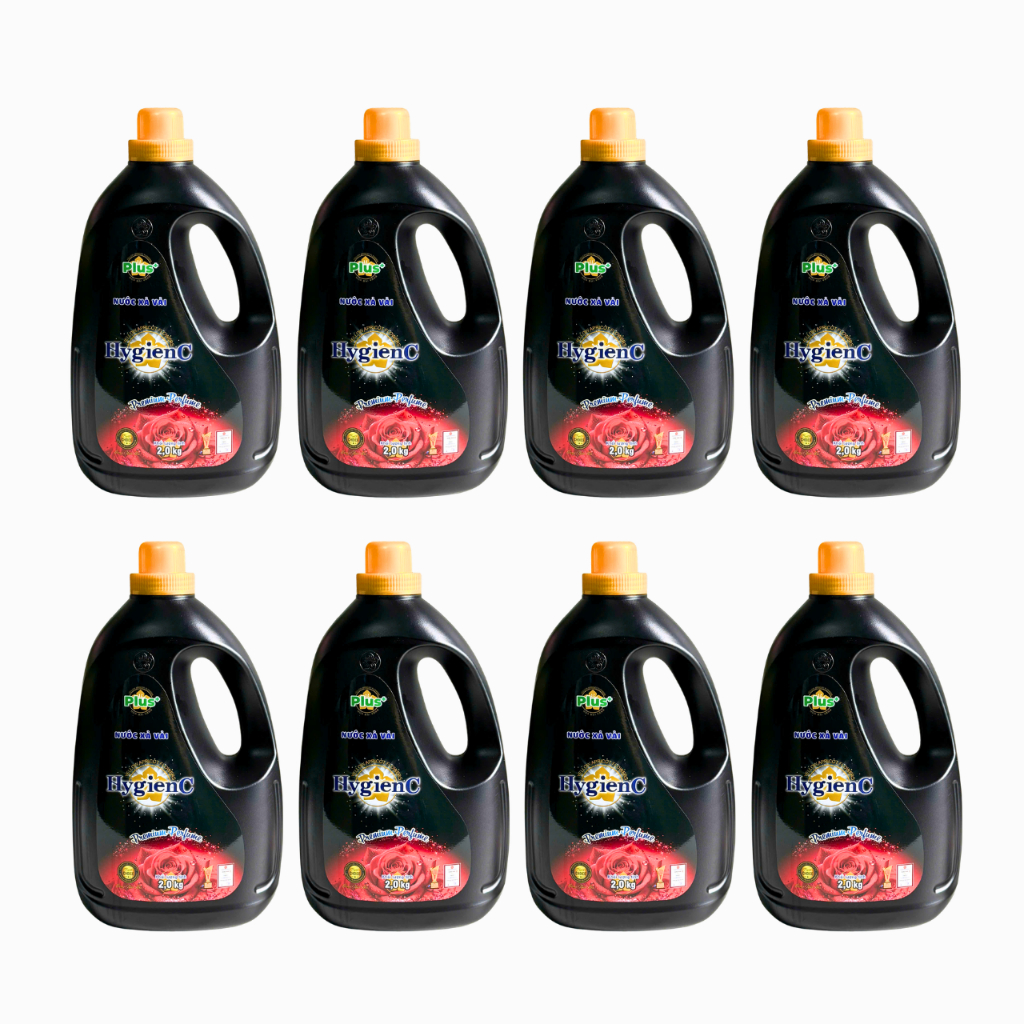 [SỈ THÙNG] Combo 8 Can Nước Xả Vải Đậm Đặc HYGIENC PLUS 2.0 Kg/Can - Hương Nước Hoa