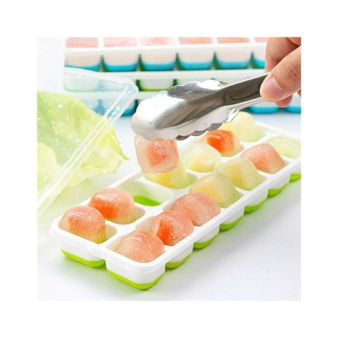Khay Đá Silicon Có Nắp Đậy 14 Viên Dễ Dàng sử dụng