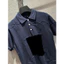 ⚡️[Hight Quality] Áo Polo Len \/ Nam Nữ Navy Blue Ready To - Điểm Nhấn Hoa To Phối Màu Cao Cấp