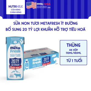Thùng 48 Hộp Sữa Tươi META FRESH Nutricare Sữa Tươi Tiệt Trùng Bổ Sung Lợi Khuẩn Chứa Sữa Non