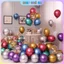 Set 50 Bóng Bay 10 inchs (26 cm) Siêu Nhũ Mạ Chrome Đủ Màu Nhà Bo, Bong Bóng Trang Trí Party Sự Kiện