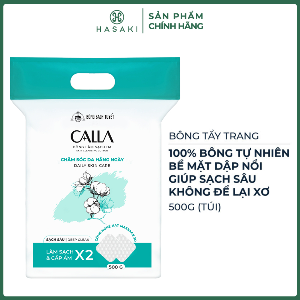 Bông Tẩy Trang Bông Bạch Tuyết Calla Giúp Sạch Sâu Túi 500g