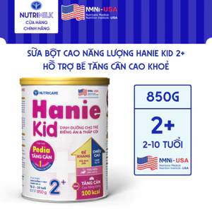Sữa Bột HANIE KID NUTRICARE Bé Từ 0-10 Tuổi Sữa Non 24H Cao Năng Lượng Cho Bé Suy Dinh Dưỡng Biếng Ăn Thấp Còi
