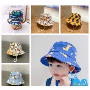 Mũ Chống Nắng Trẻ Em Dáng Tai Bèo In Hình Khủng Long Ngộ Nghĩnh - Nón Bucket Tròn Che Nắng Đi Biển Đi Chơi Cho Bé