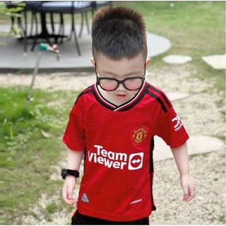 [CÓ IN TÊN] Bộ áo bóng đá trẻ em MU ĐỎ , đủ size cho bé 8-78kg, chất thun lạnh thoáng mát Top Kid