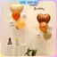 Cặp Bong Bóng Bay Màu Trắng In Chữ Happy Birthday To You Trang Trí Sinh Nhật Size 10 Inchs Nhà Bo