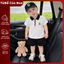Set Đồ Bé Trai Polo Thêu Gấu,Áo Thun Cổ Bẻ+Quần Kaki Mùa Hè,Bộ Đồ Bé Trai Hàn Quốc Cotton 7-17kg A42